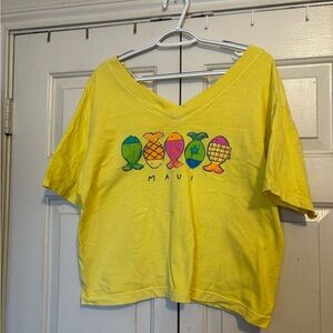 VTG Yellow Fish Graphic T-Shirt